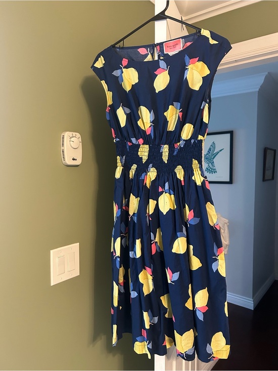 kate spade Dresses & Skirts - kate spade Navy Lemon-Print Midi Dress